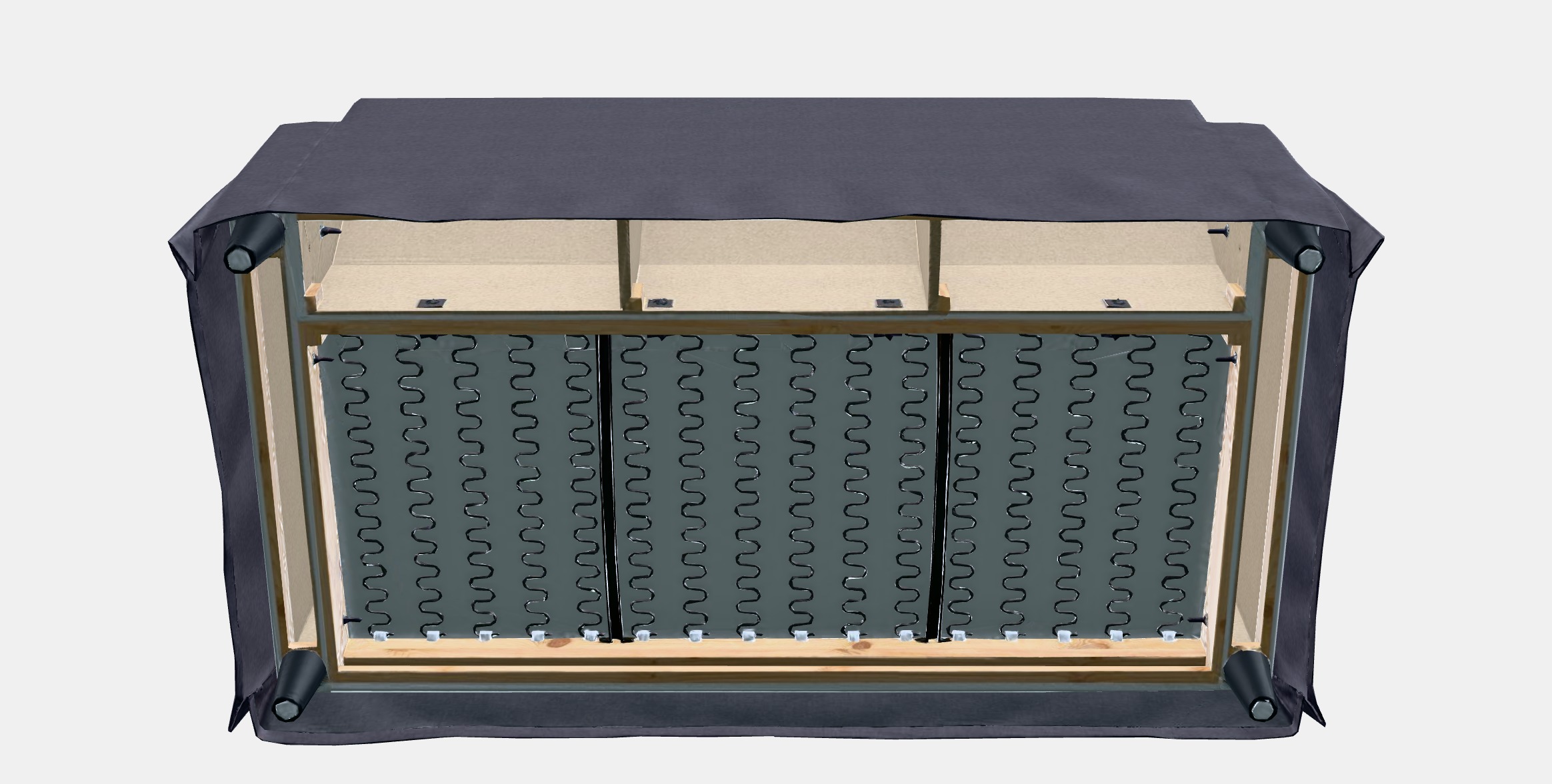 HYLTARP Cover for 2-seat sofa 2 Low-poly 3D model_7