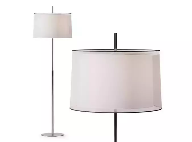 Faro Barcelona SABA Matt nickel floor lamp