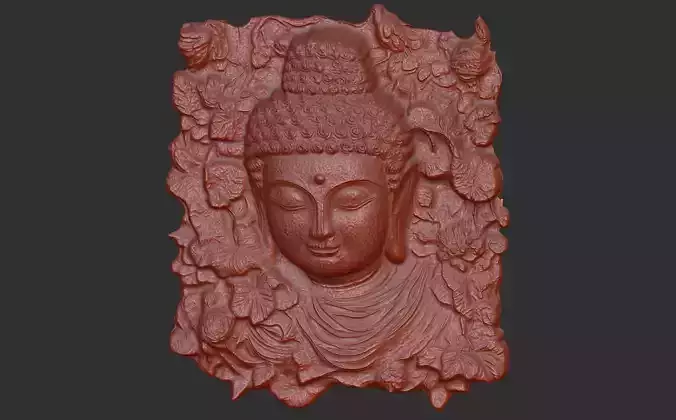 buddha wall decoration cnc baserelife