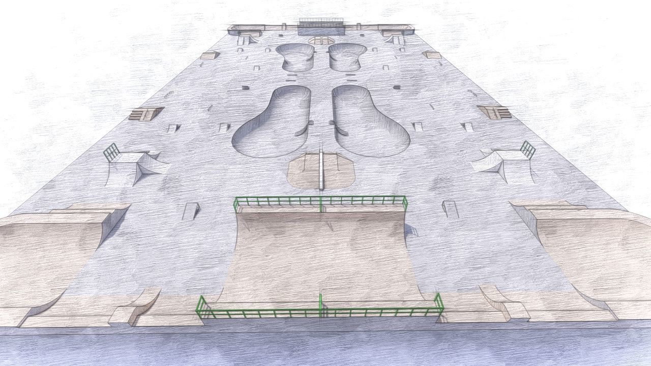 Skatepark-Skate Park PACK 3D model_9