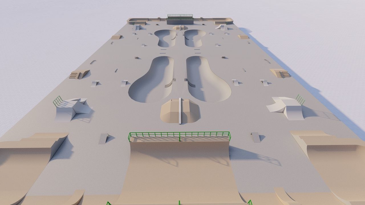 Skatepark-Skate Park PACK 3D model_5