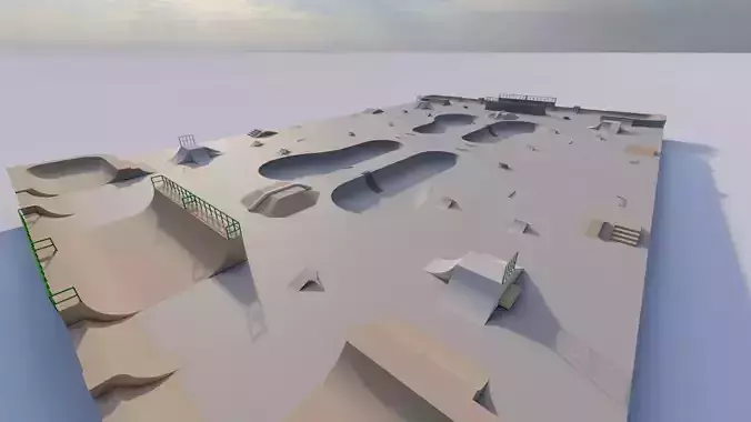 Skatepark-Skate Park PACK 3D model