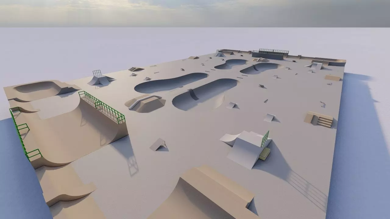 Skatepark-Skate Park PACK 3D model_0