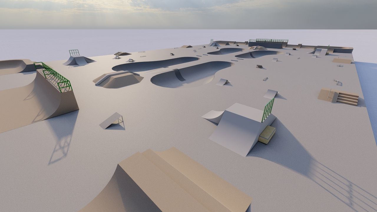 Skatepark-Skate Park PACK 3D model_2