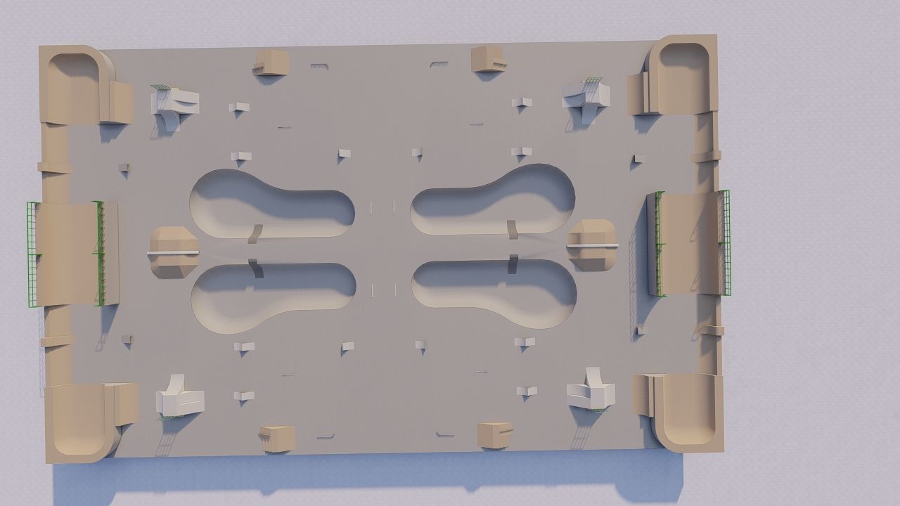 Skatepark-Skate Park PACK 3D model_4