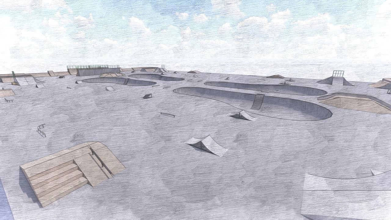 Skatepark-Skate Park PACK 3D model_19