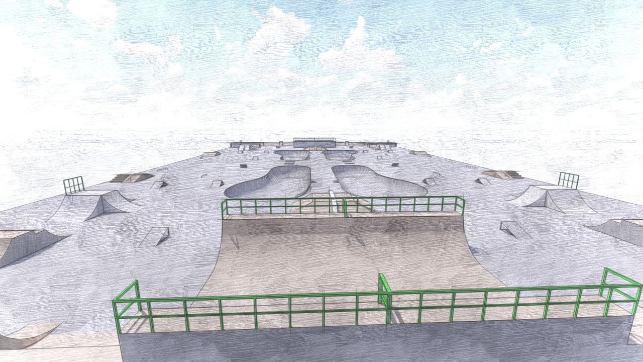 Skatepark-Skate Park PACK 3D model_17
