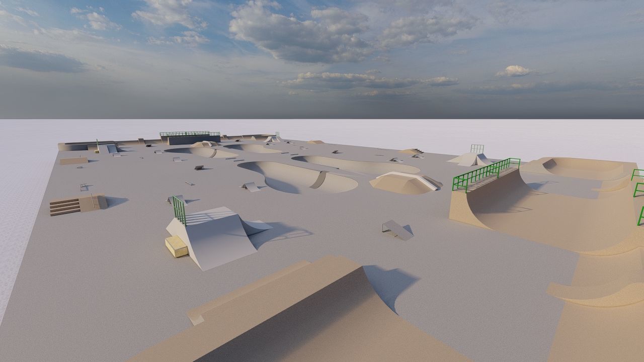 Skatepark-Skate Park PACK 3D model_1