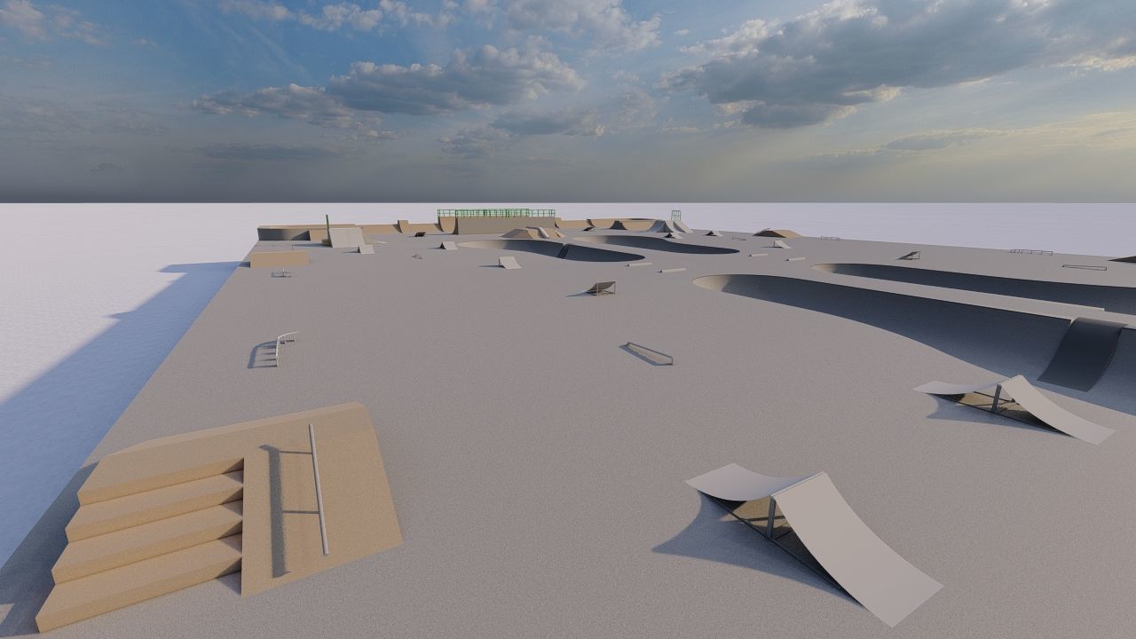 Skatepark-Skate Park PACK 3D model_6
