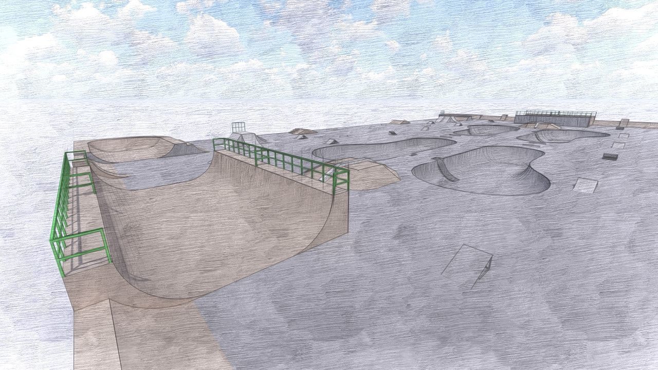 Skatepark-Skate Park PACK 3D model_10