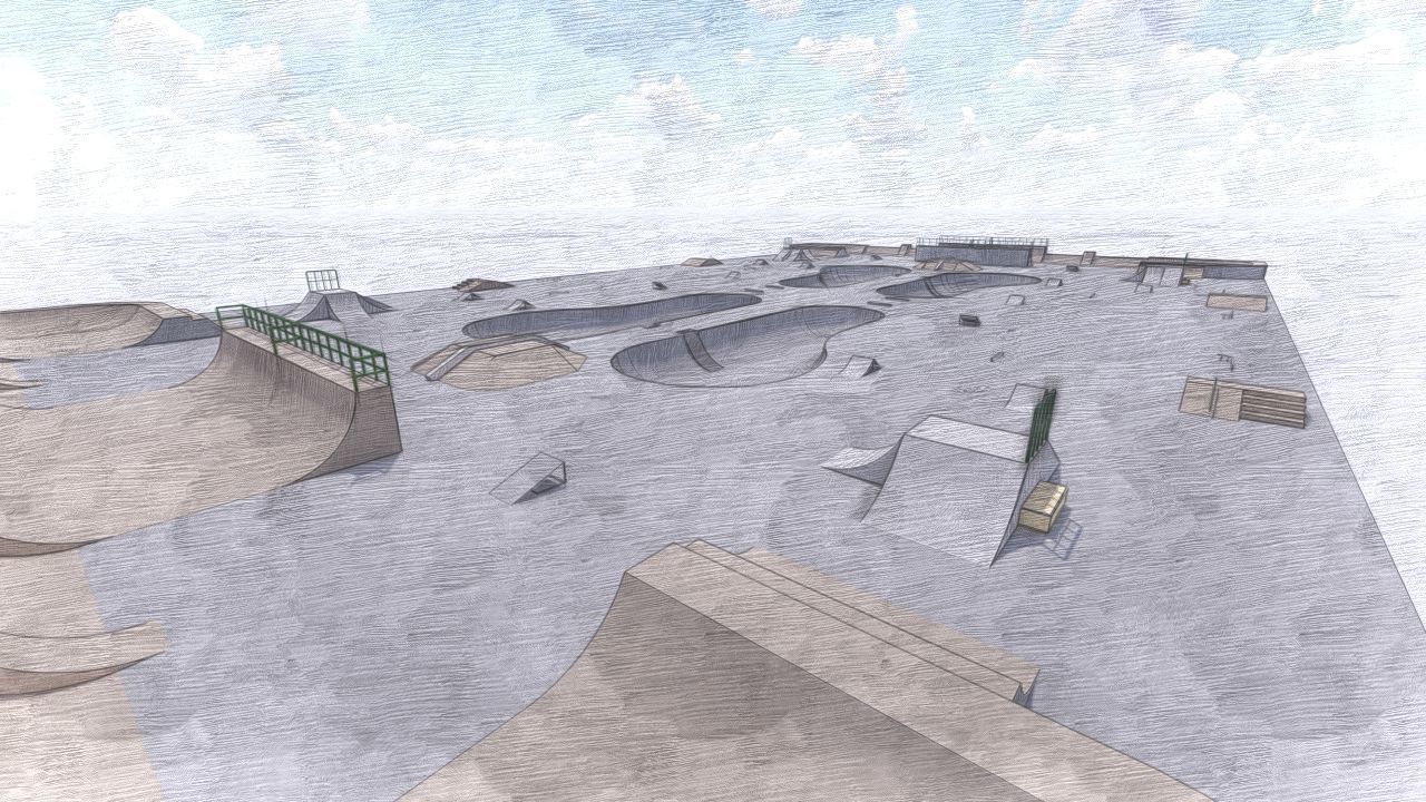 Skatepark-Skate Park PACK 3D model_8