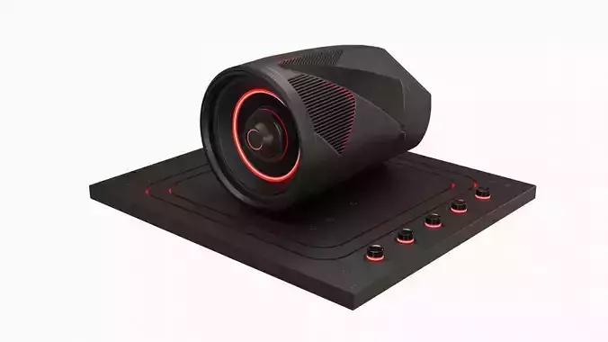 Sci-Fi Futristic Speakers  Low-poly 3D model
