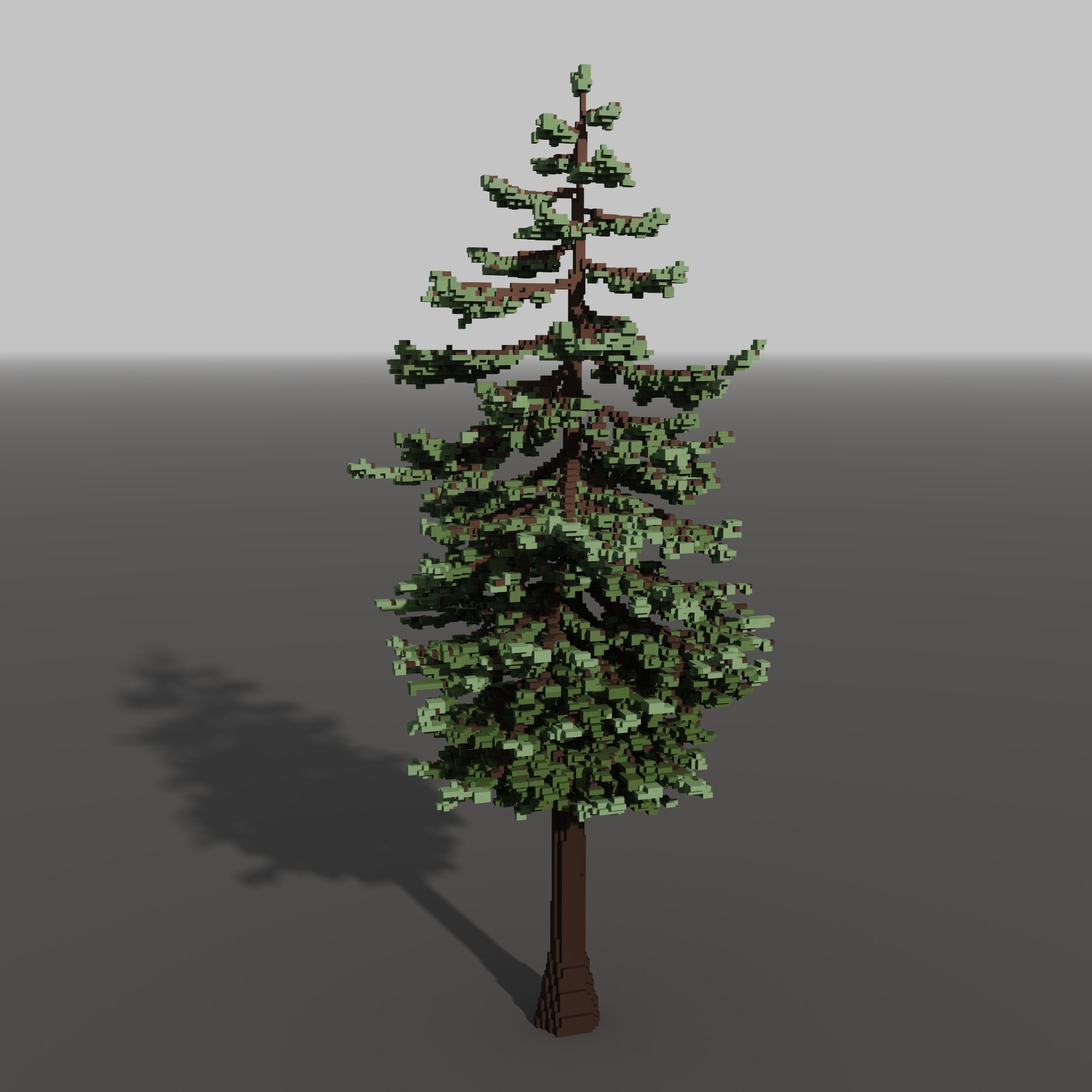 Voxel tree Free 3D model_4