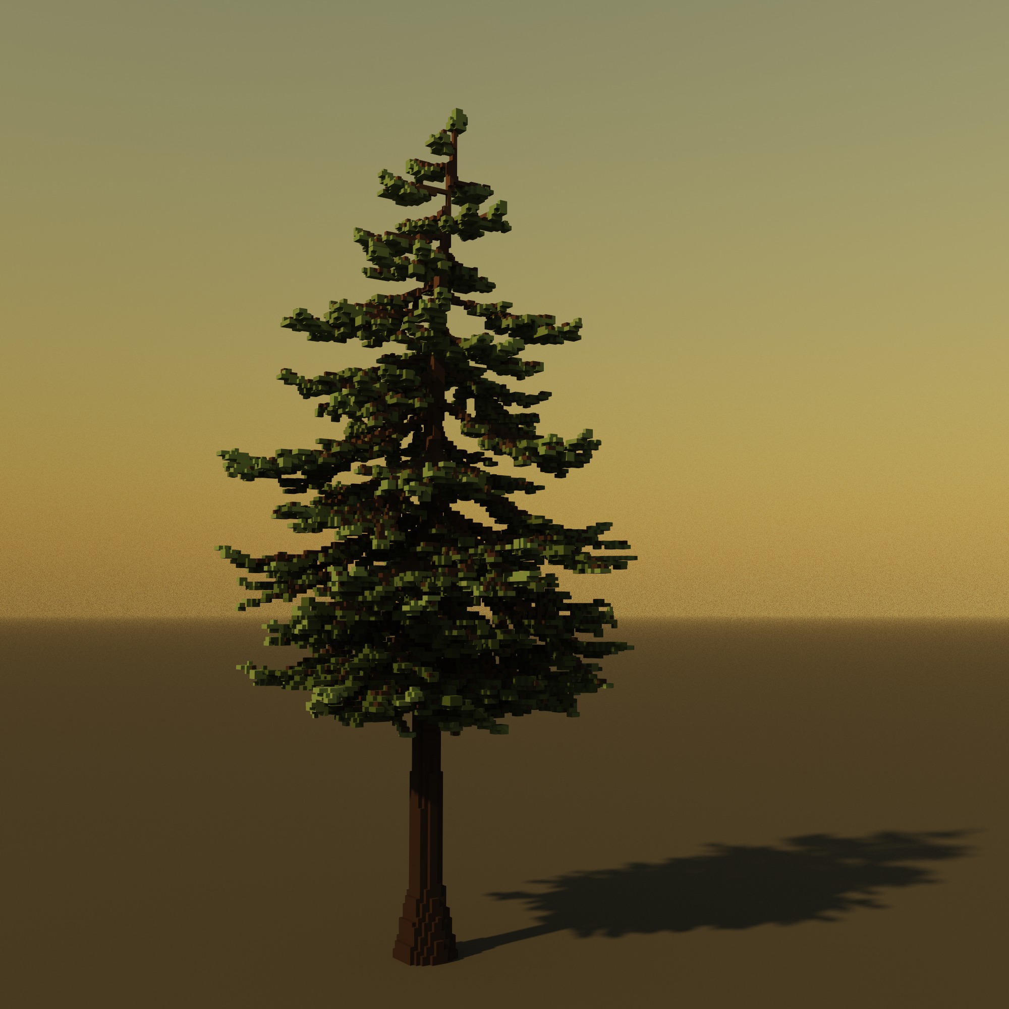Voxel tree Free 3D model_1