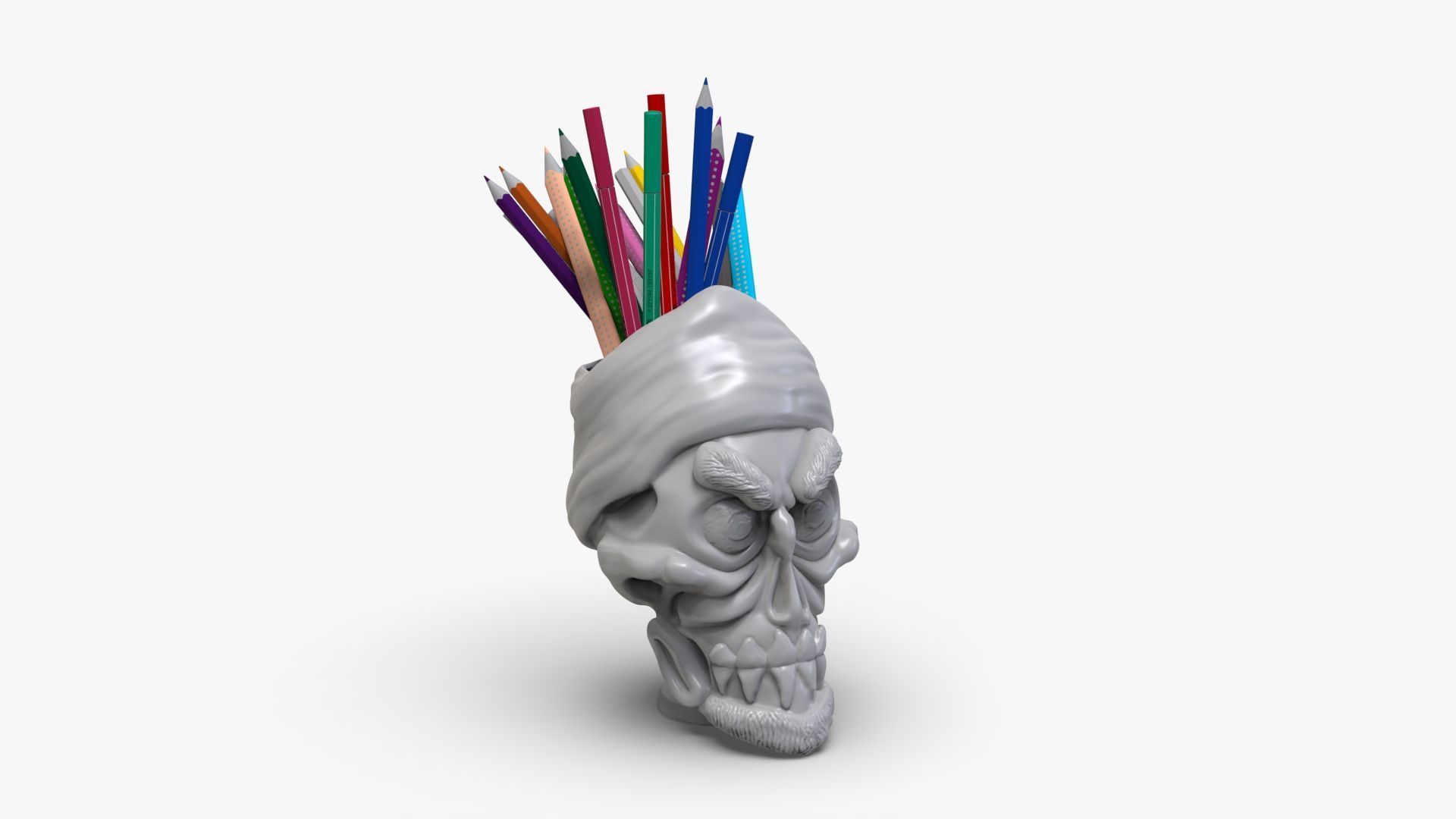 Achmed Pencil Holder 3D print model_6