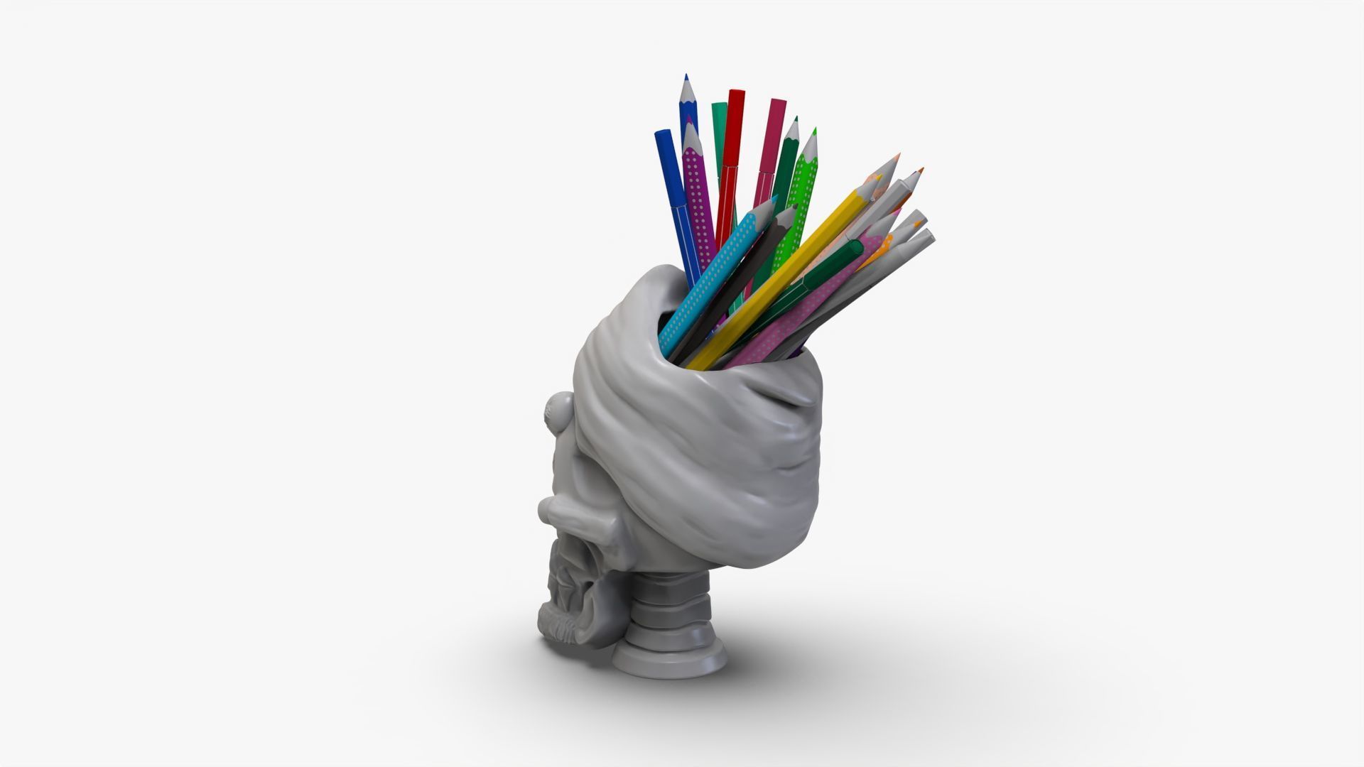 Achmed Pencil Holder 3D print model_5