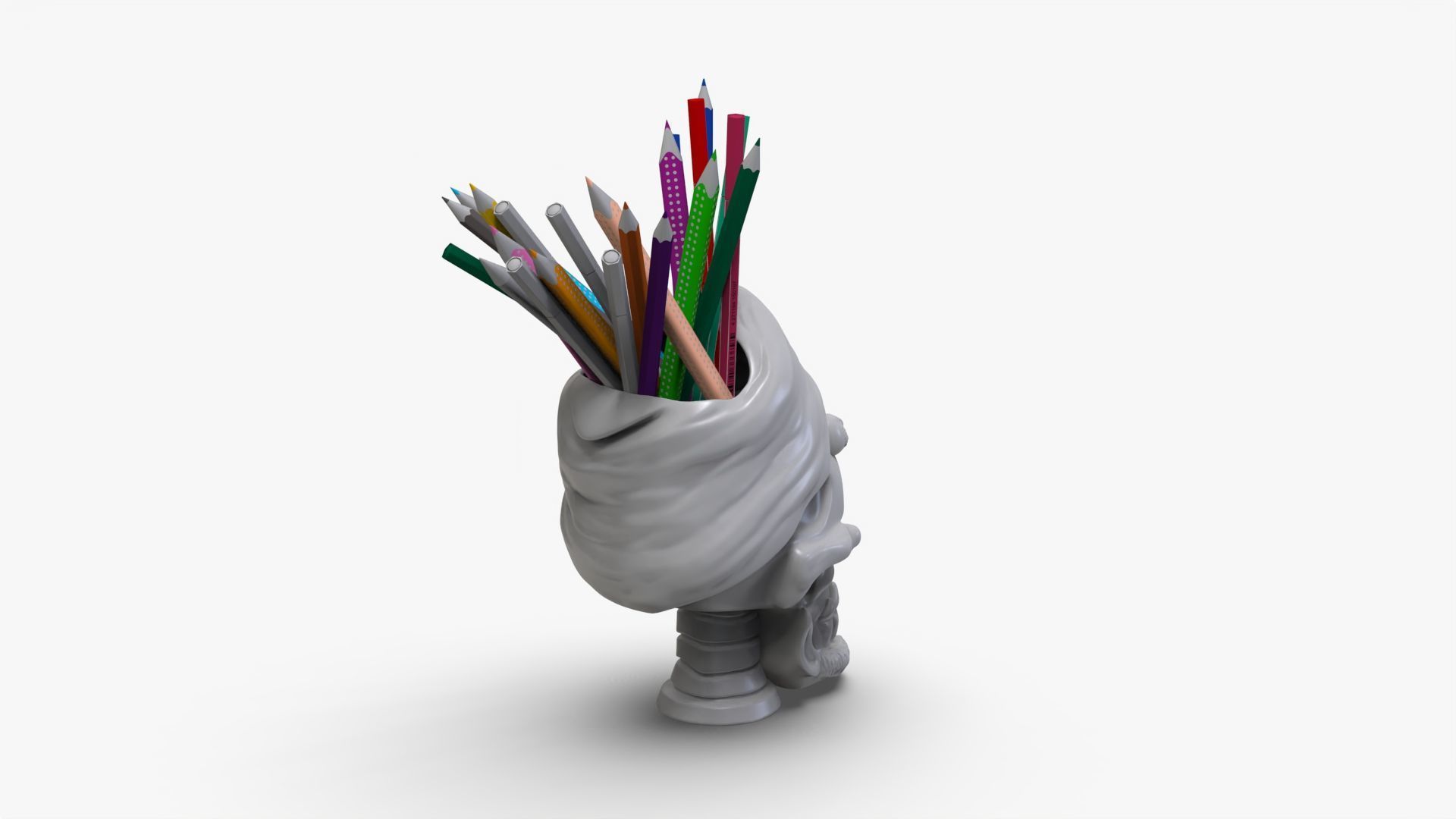 Achmed Pencil Holder 3D print model_7