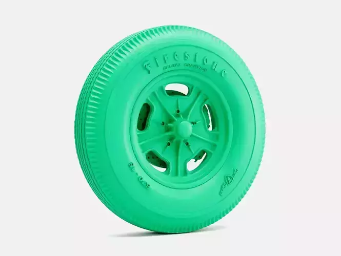 15x4 American Rebel Starburst Wheel Firestone 670 15 Tire 3D print model