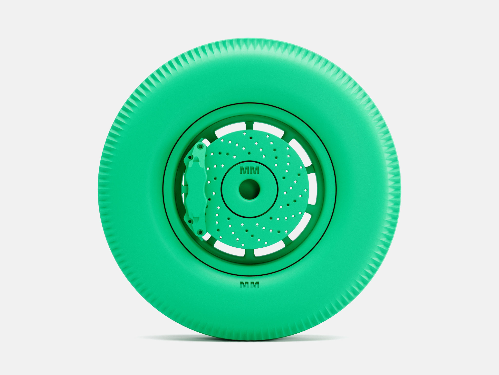 15x4 ET Gasser Wheel Firestone 670 15 Tire 3D print model_2