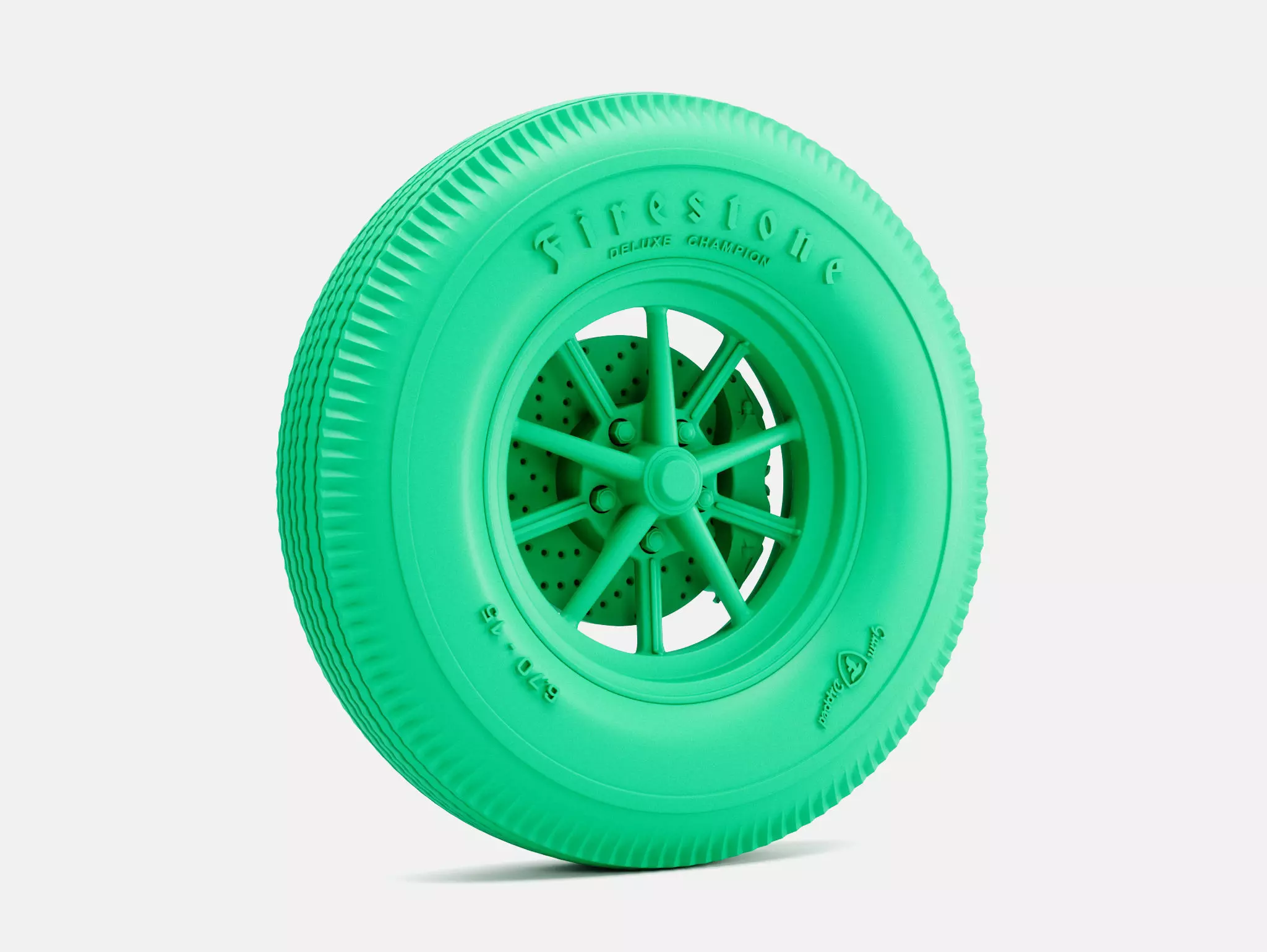 15x4 ET Gasser Wheel Firestone 670 15 Tire 3D print model_0