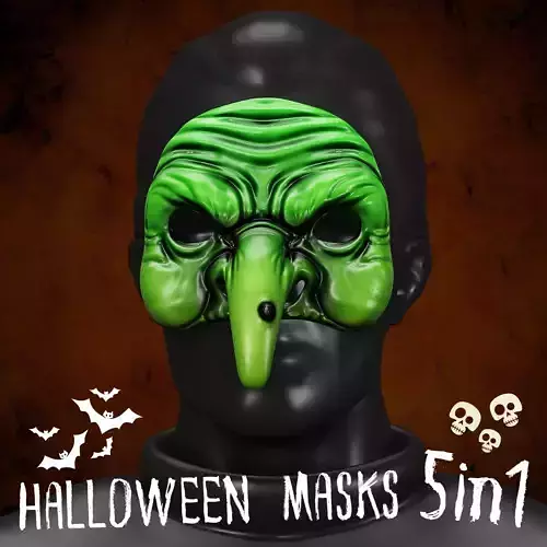 Halloween Masks Bundle PBR 4K Textures - WOLVES STUDIO