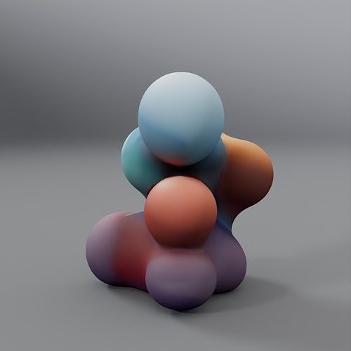 abstract statue 3D model