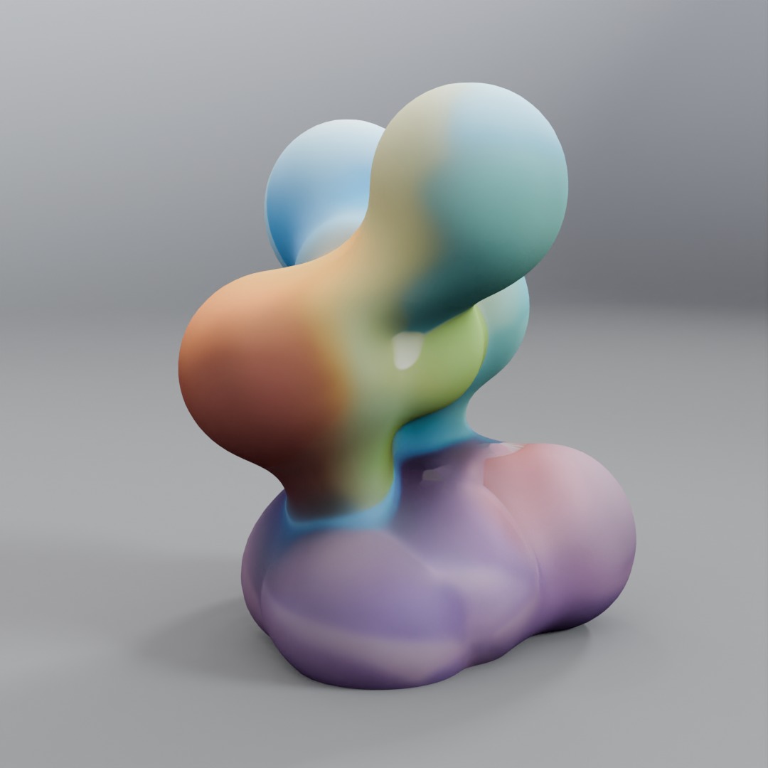 abstract statue 3D model_2