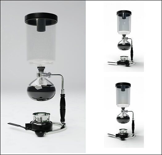 Syphon Coffee Maker  Low-poly 3D model
