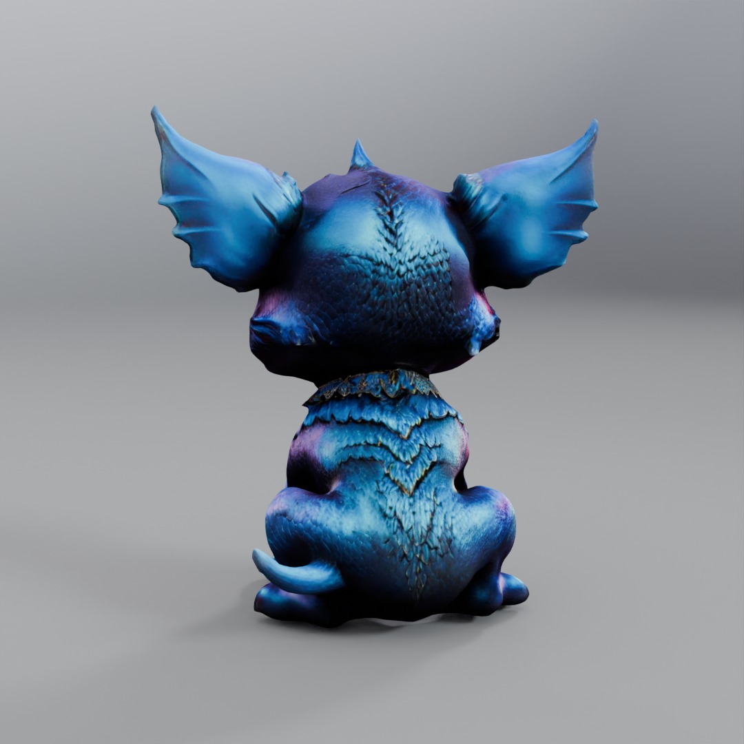 alien dog 3D model_1