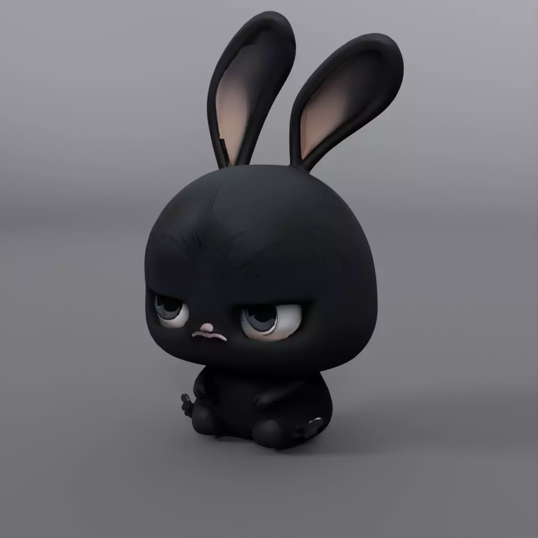 angry rabbit 3D model_0