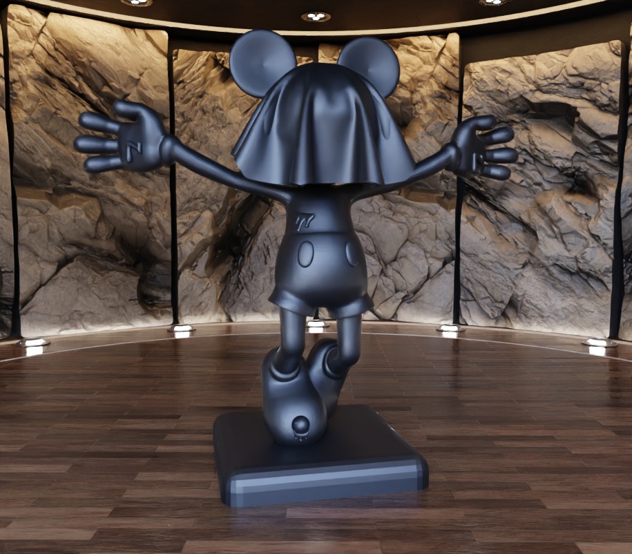 Ghost Face Masked Mickey Mouse Fan Art Toy  3D print model_2