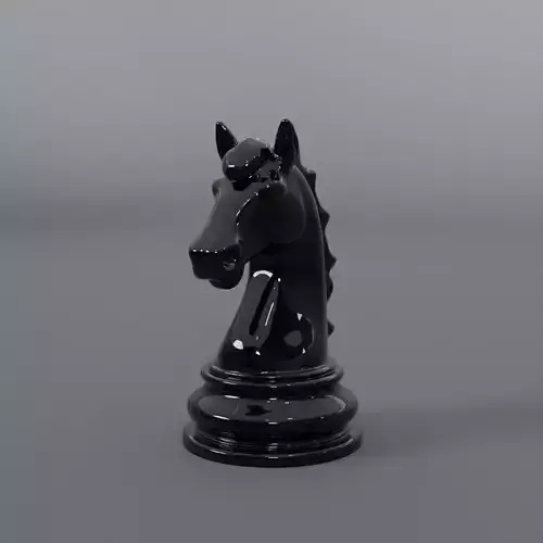 BLACK CHESS HORSE