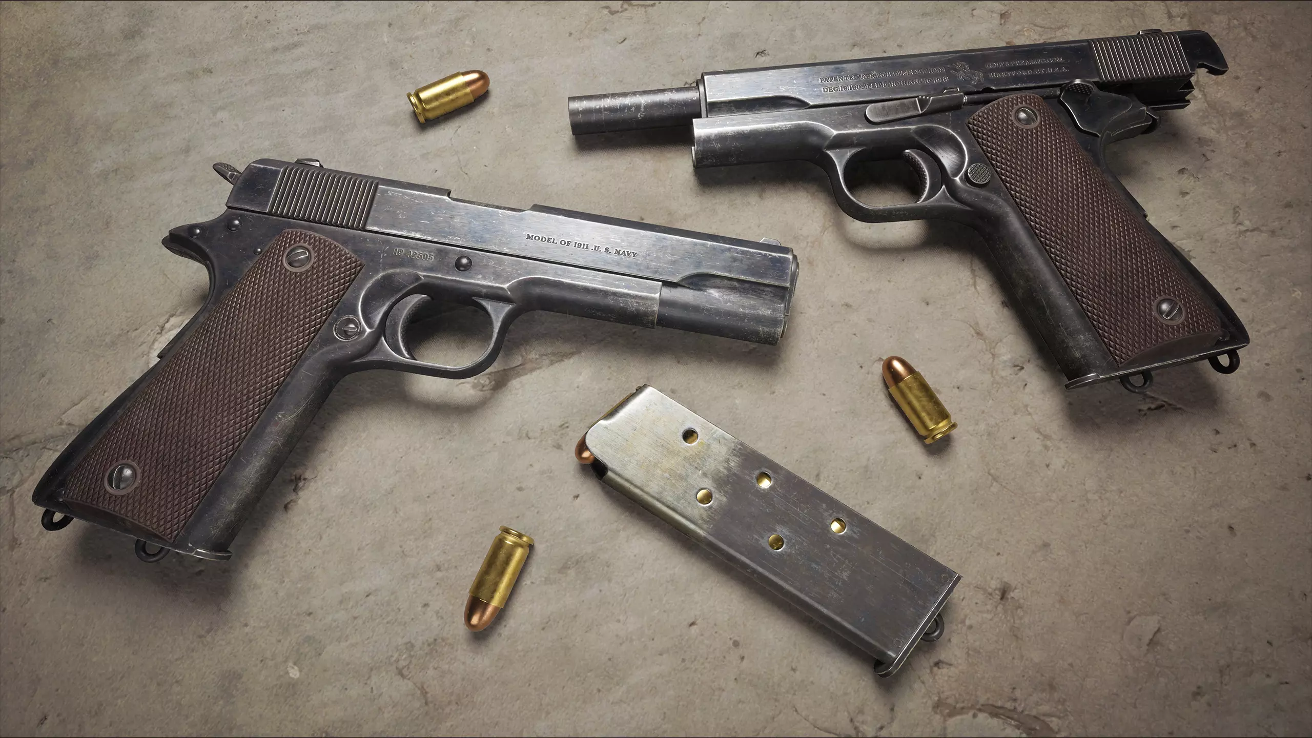 Colt 1911 Handgun Low-poly 3D model_0