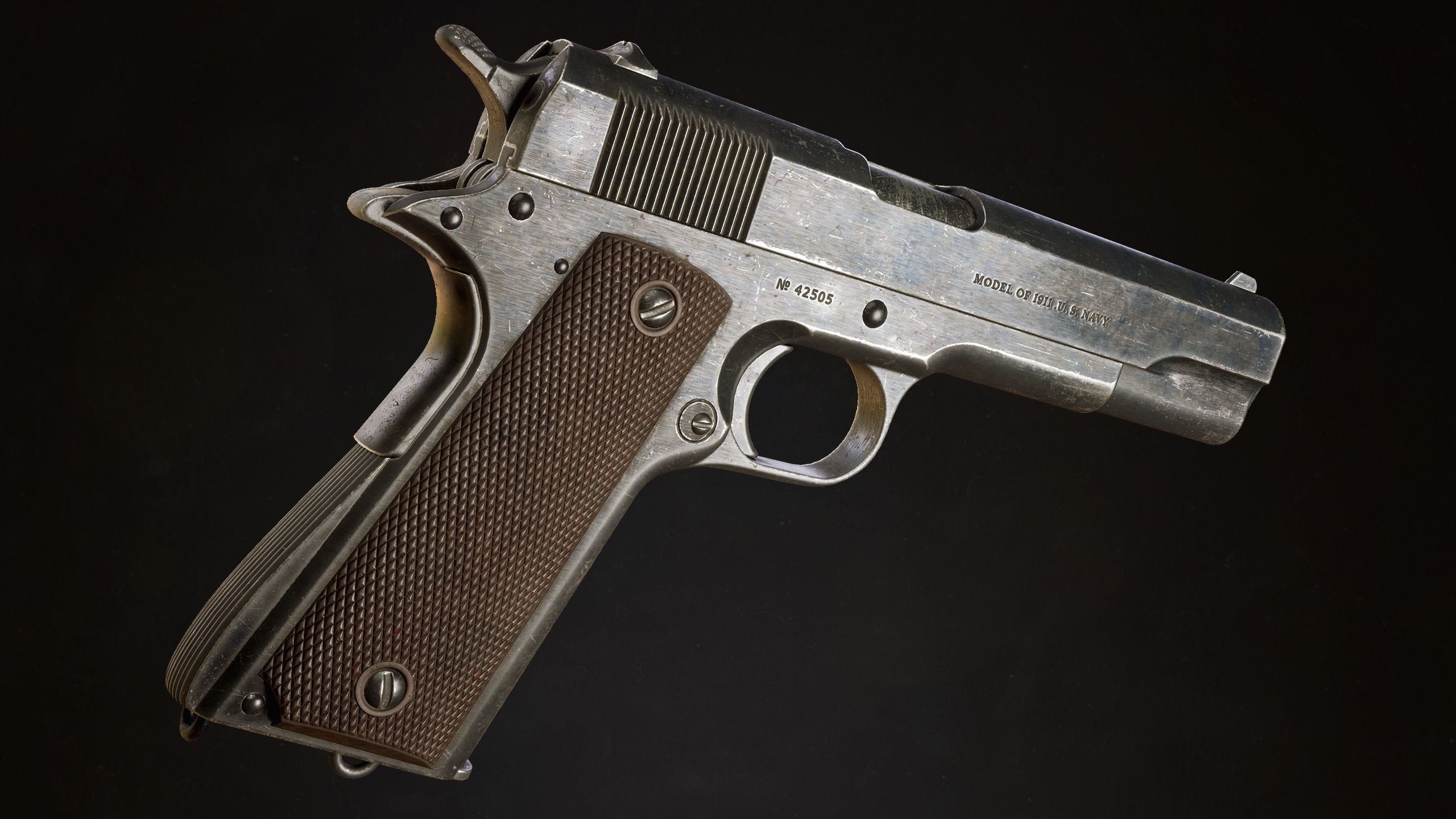 Colt 1911 Handgun Low-poly 3D model_6