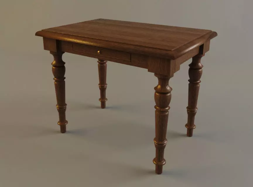 Writing desk Clerk 3D model_0
