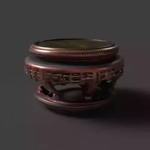 Chinese wooden round display stand 