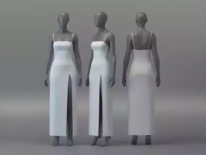 Square Neckline Strap Dress