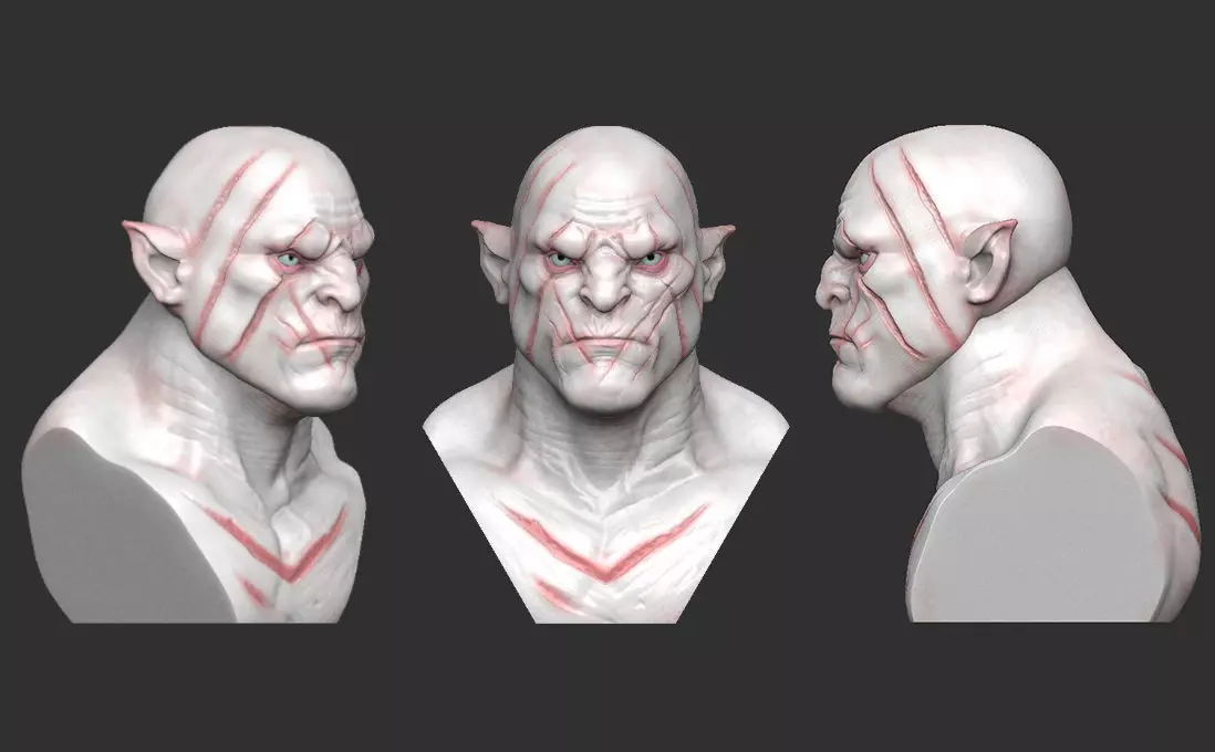 Azog Lord of the Rings 3D print model