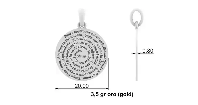 pingente padre nostro