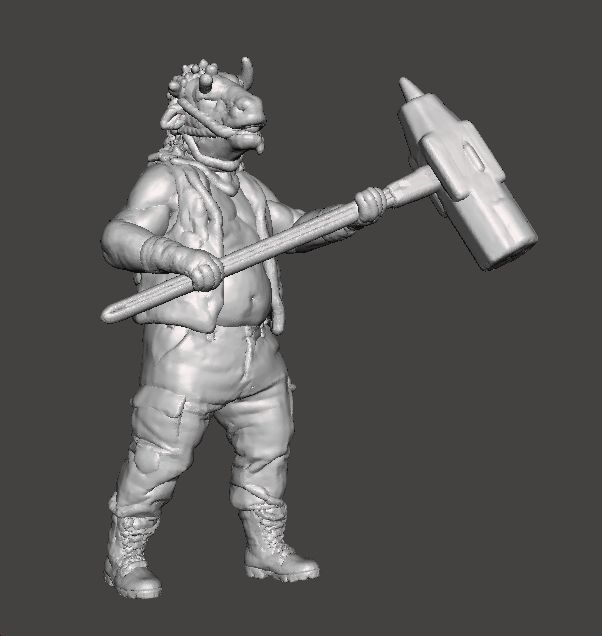 RE4 BRUTE MINIATURE MODEL FOR HORROR OR FANTASY GAMES RPG DND 3D print model_1
