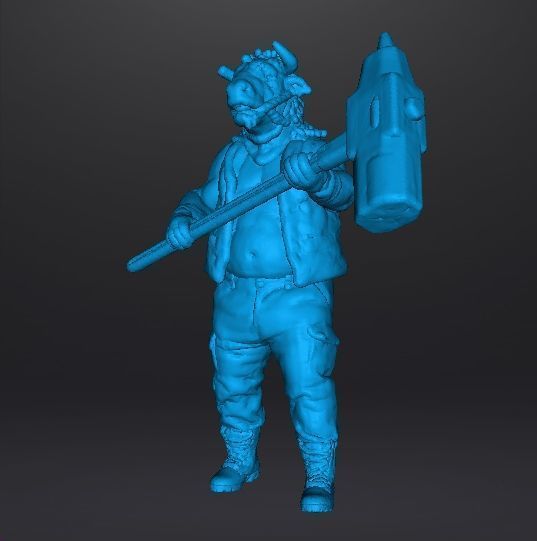 RE4 BRUTE MINIATURE MODEL FOR HORROR OR FANTASY GAMES RPG DND 3D print model_10