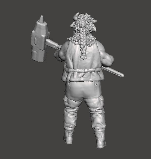 RE4 BRUTE MINIATURE MODEL FOR HORROR OR FANTASY GAMES RPG DND 3D print model_5