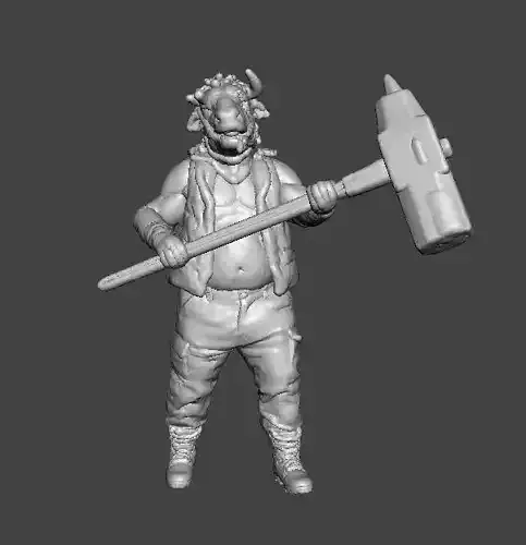 RE4 BRUTE MINIATURE MODEL FOR HORROR OR FANTASY GAMES RPG DND 3D print model RE4 BRUTE MINIATURE MODEL FOR HORROR OR FANTASY GAMES RPG DND 3D print model