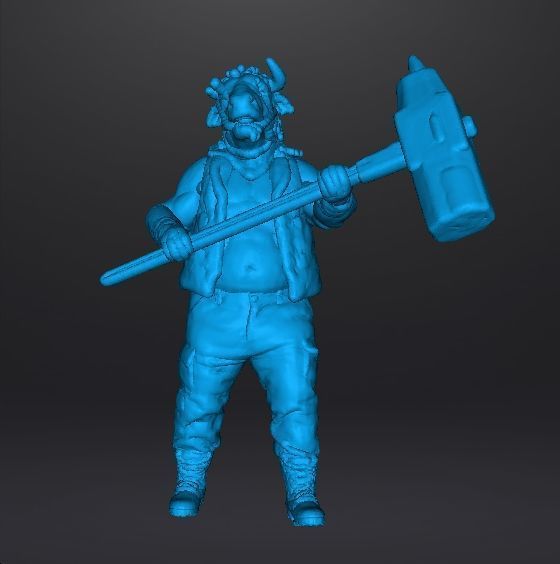 RE4 BRUTE MINIATURE MODEL FOR HORROR OR FANTASY GAMES RPG DND 3D print model_8