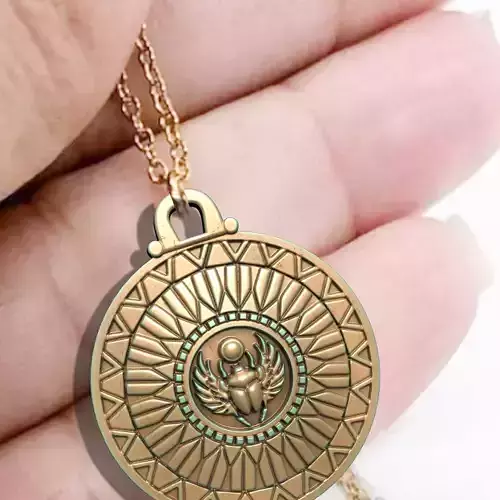 ANCIENT PHARAONIC SCARAB PENDANT M02 