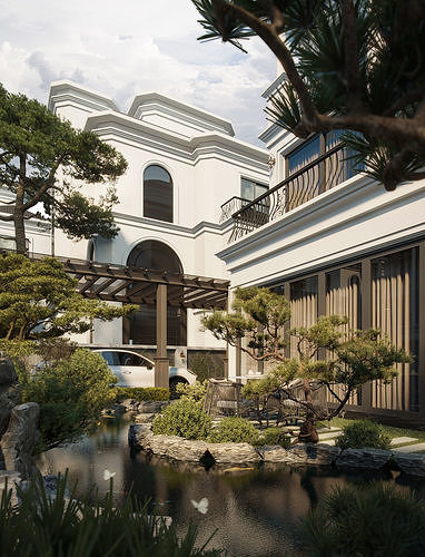 Classical Villa Model 3D model 2