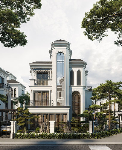 Classical Villa Model 3D model 4