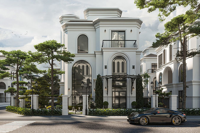 Classical Villa Model 3D model 3
