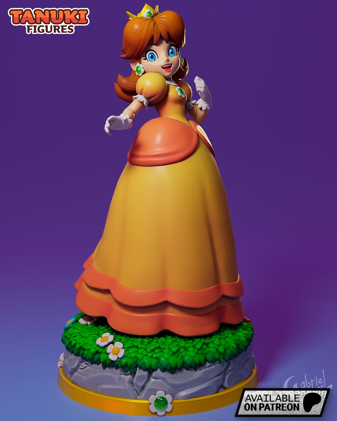 Princess Daisy - Super Mario Bros 3D print model_1