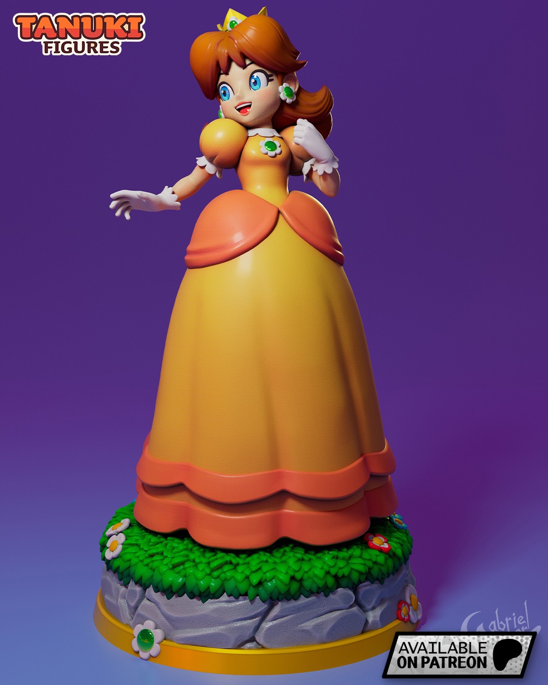Princess Daisy - Super Mario Bros 3D print model_2